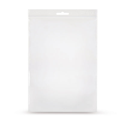 LDPE pressure seal bag, Euro hole, 90 base