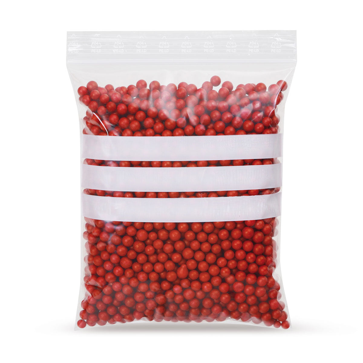 LDPE pressure seal bag with three white labeling strips, 90 detail 1