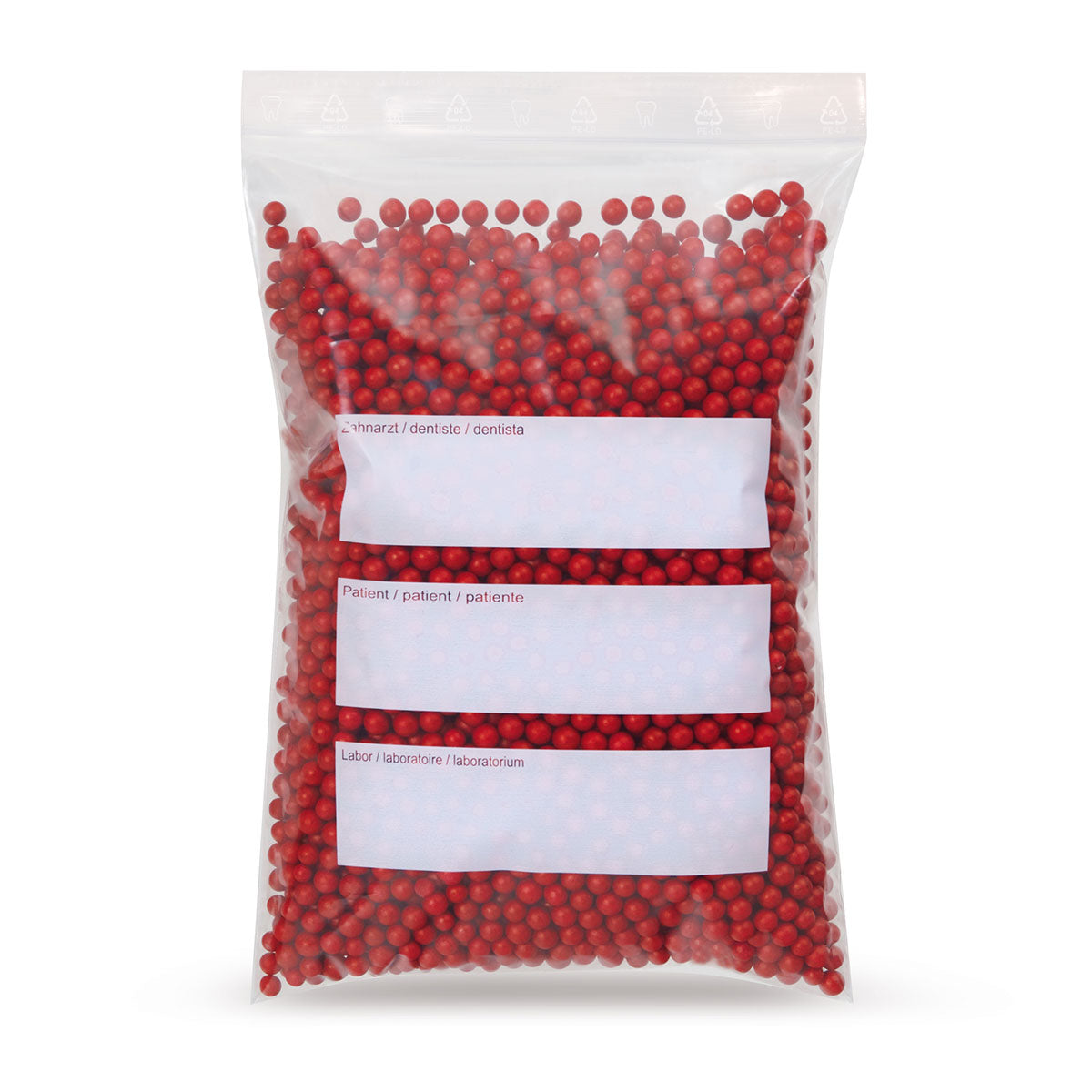 LDPE pressure seal bag with kangaroo pocket Dental bag 50 mµ