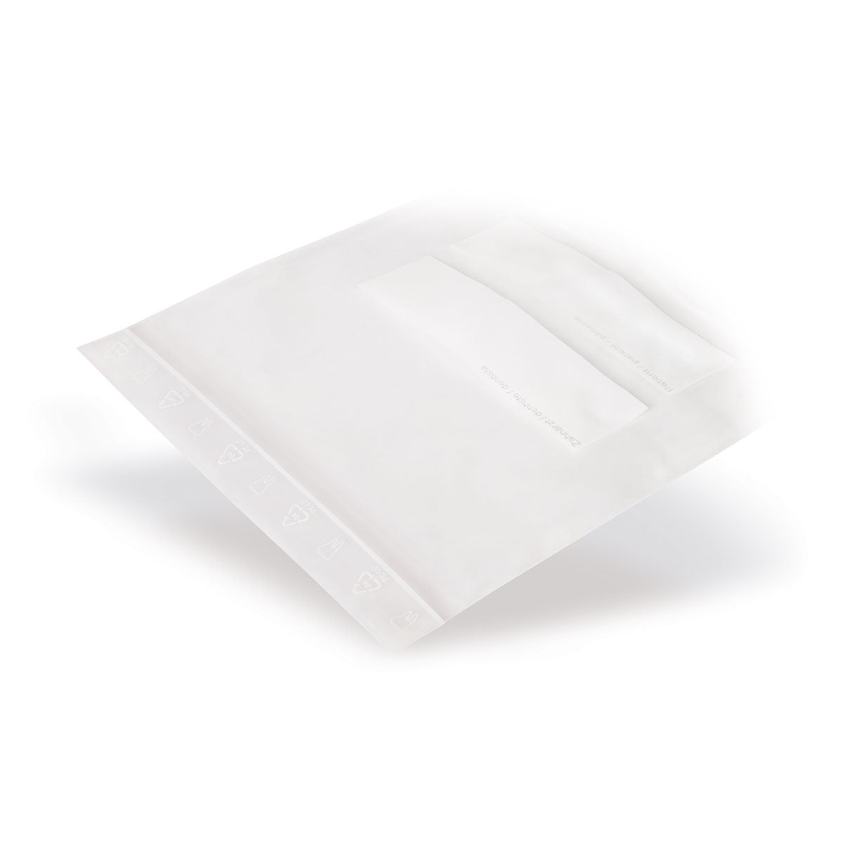 LDPE pressure seal bag with kangaroo pocket Dental bag 50 mµ