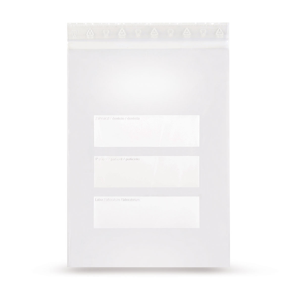 Sachet à fermeture à pression en LDPE avec poche kangourou Sac dentaire 50 mµ