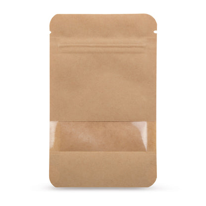 Sachet à fond plat en papier kraft avec fenêtre transparente Base