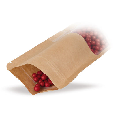 Sachet à fond plat en papier kraft avec fenêtre transparente Détail 3