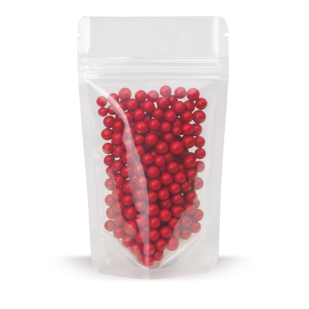 Sacchetto con fondo piatto trasparente